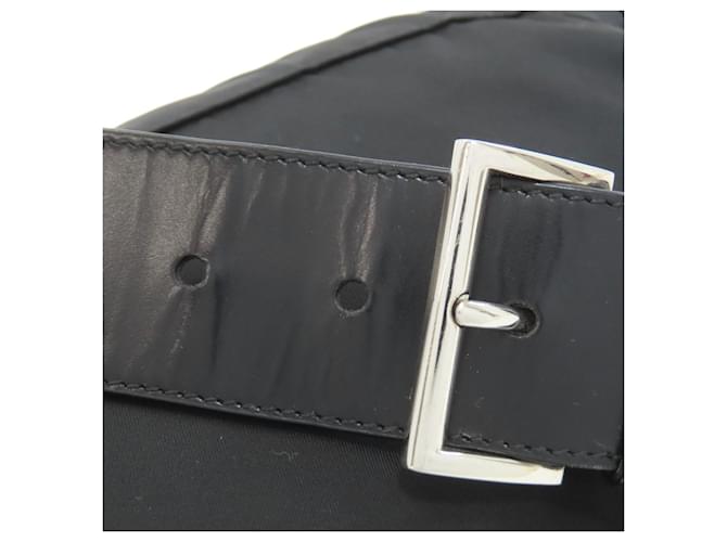 Borsa a tracolla in nylon nero Prada - vista 18