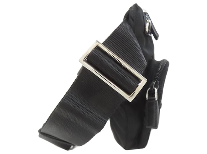 Borsa a tracolla in nylon nero Prada - vista 3