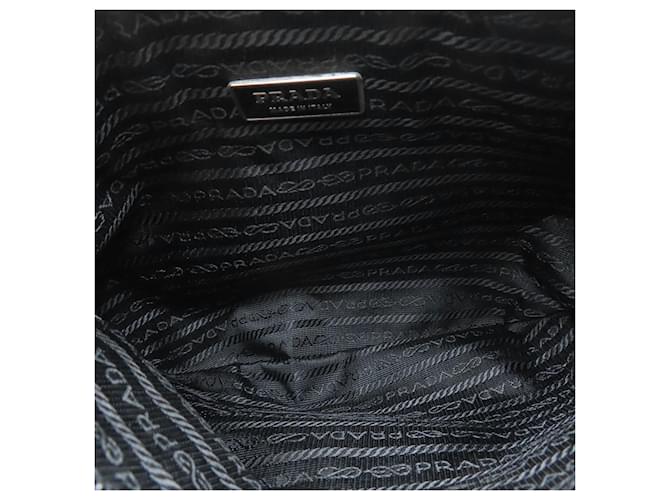 Borsa a tracolla in nylon nero Prada - vista 5