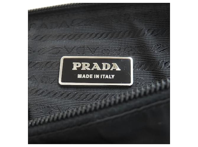 Borsa a tracolla in nylon nero Prada - vista 6