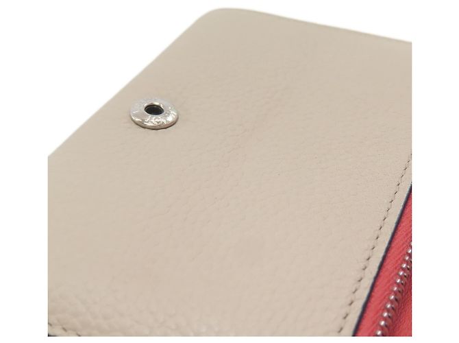 Cartera bi-fold Loewe en piel beige - vista 17