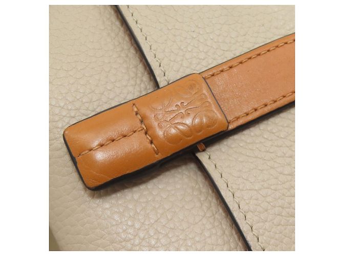 Cartera bi-fold Loewe en piel beige - vista 18