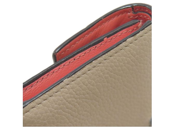 Cartera bi-fold Loewe en piel beige - vista 20
