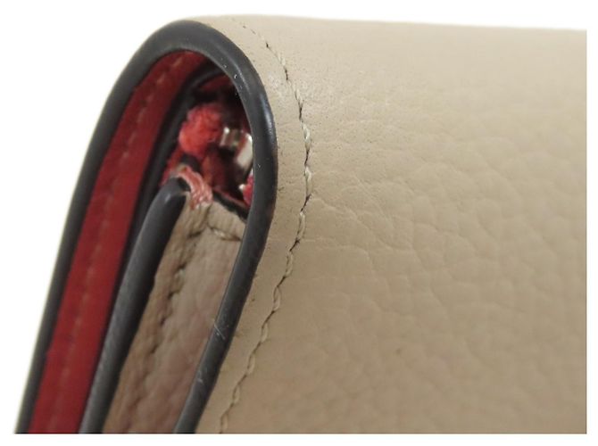 Cartera bi-fold Loewe en piel beige - vista 22