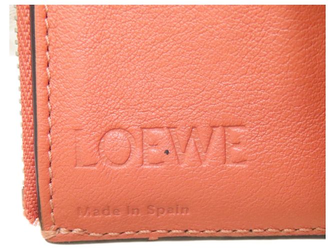 Cartera bi-fold Loewe en piel beige - vista 7