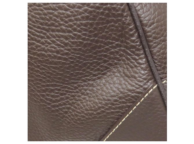 Alfred Dunhill Borsa a Spalla Dunhill Logo in Pelle Marrone Scuro - vista 11