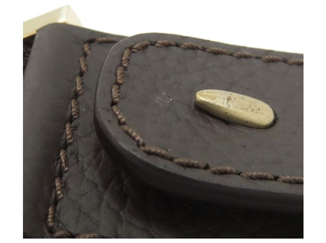 Alfred Dunhill Borsa a Spalla Dunhill Logo in Pelle Marrone Scuro - vista 13