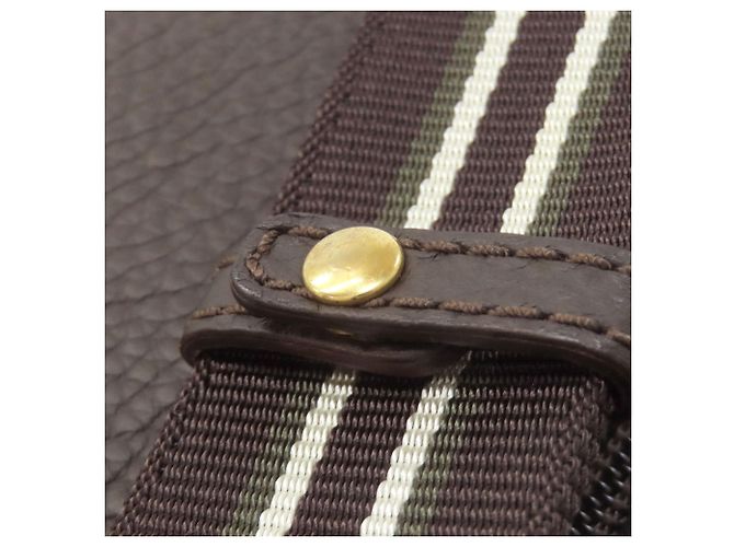 Alfred Dunhill Borsa a Spalla Dunhill Logo in Pelle Marrone Scuro - vista 16