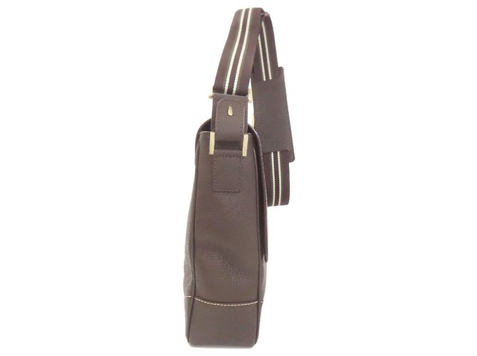 Alfred Dunhill Borsa a Spalla Dunhill Logo in Pelle Marrone Scuro - vista 3