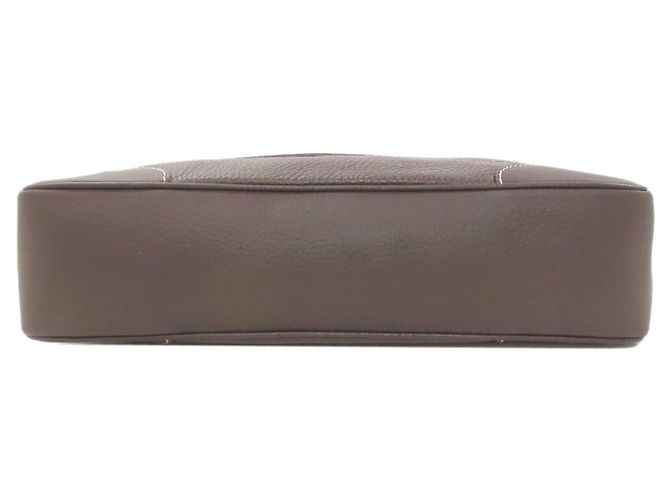 Alfred Dunhill Borsa a Spalla Dunhill Logo in Pelle Marrone Scuro - vista 4