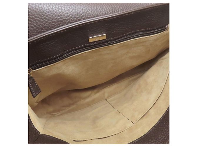 Alfred Dunhill Borsa a Spalla Dunhill Logo in Pelle Marrone Scuro - vista 5