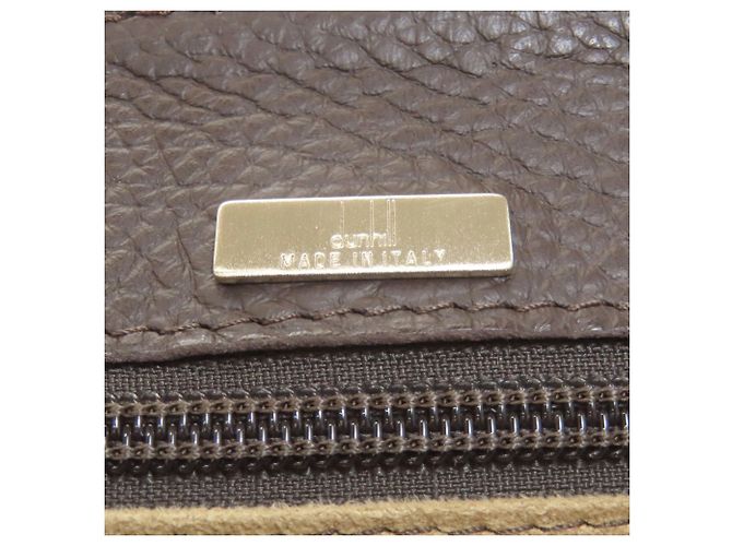 Alfred Dunhill Borsa a Spalla Dunhill Logo in Pelle Marrone Scuro - vista 6