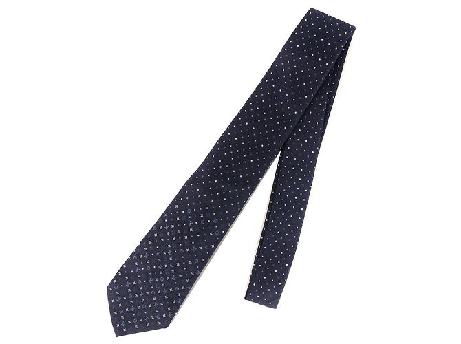 Cravatta in seta blu navy Louis Vuitton - vista 2