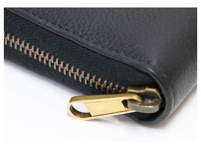 Gucci Schwarze Leder Lange Brieftasche - Ansicht 4