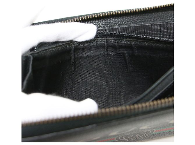 Gucci Schwarze Leder Lange Brieftasche - Ansicht 6