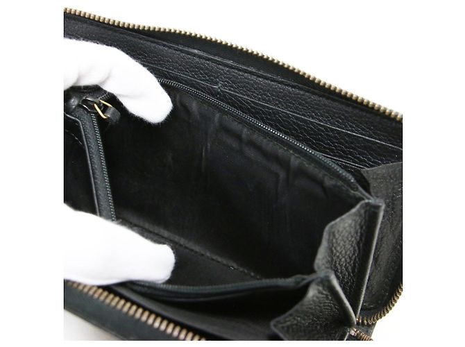 Gucci Schwarze Leder Lange Brieftasche - Ansicht 7