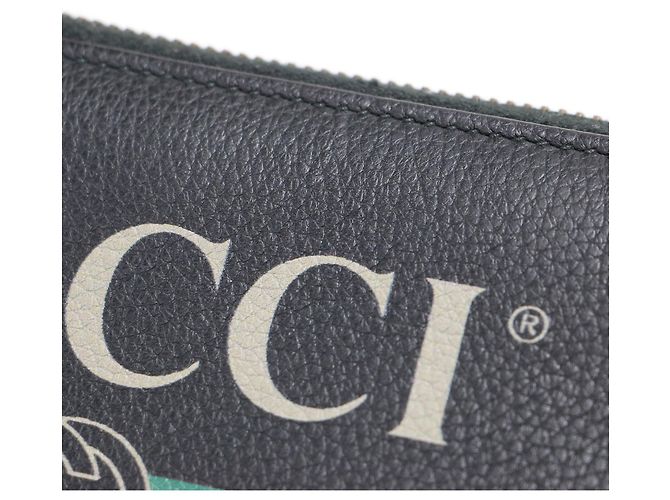 Gucci Schwarze Leder Lange Brieftasche - Ansicht 8