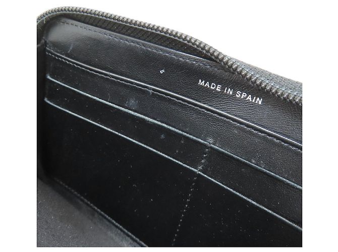 Cartera larga de piel de ternera granulada Chanel Negro - vista 12
