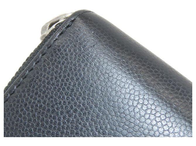 Cartera larga de piel de ternera granulada Chanel Negro - vista 17
