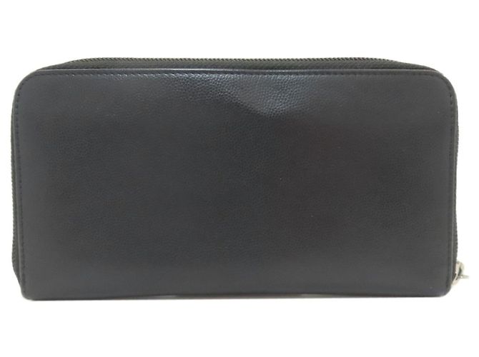 Cartera larga de piel de ternera granulada Chanel Negro - vista 2