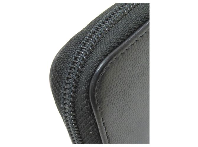Cartera larga de piel de ternera granulada Chanel Negro - vista 20