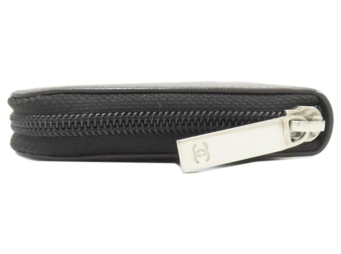 Cartera larga de piel de ternera granulada Chanel Negro - vista 3