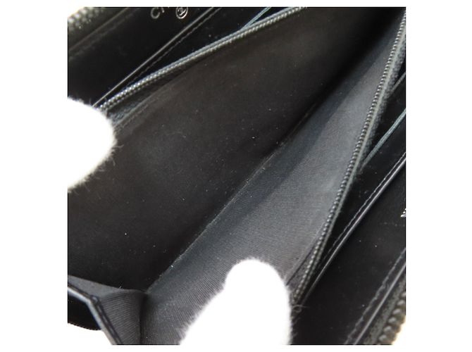 Cartera larga de piel de ternera granulada Chanel Negro - vista 5