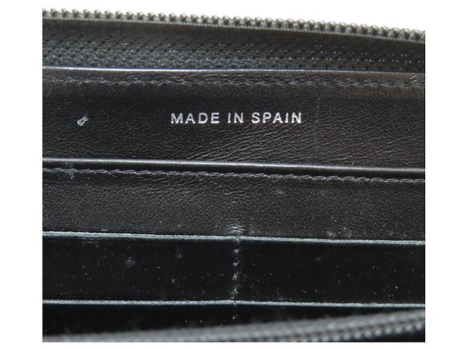 Cartera larga de piel de ternera granulada Chanel Negro - vista 7