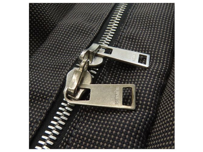 Borsa Hermès Herline MM in tela grigia Marrone - vista 11