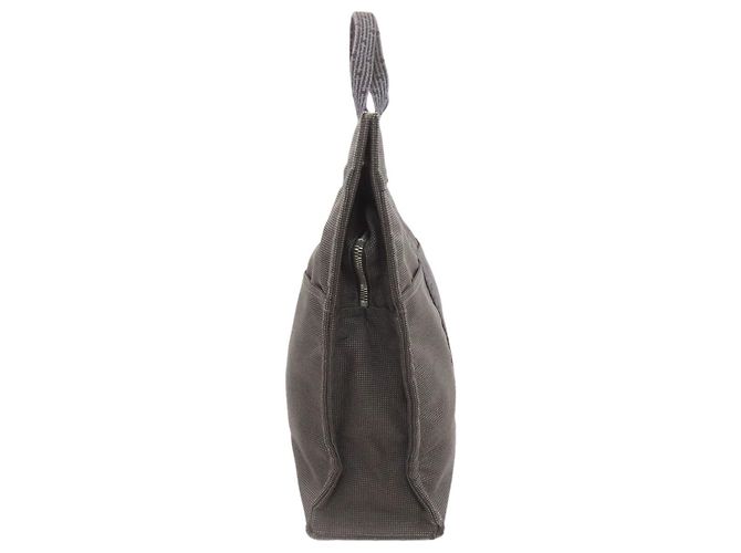 Borsa Hermès Herline MM in tela grigia Marrone - vista 3