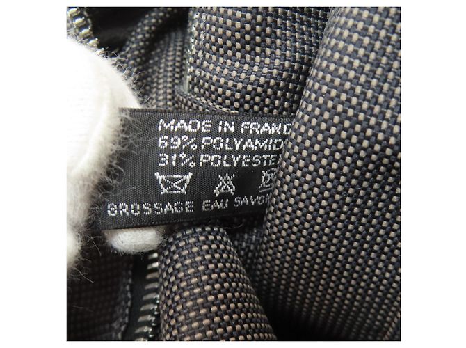 Borsa Hermès Herline MM in tela grigia Marrone - vista 7