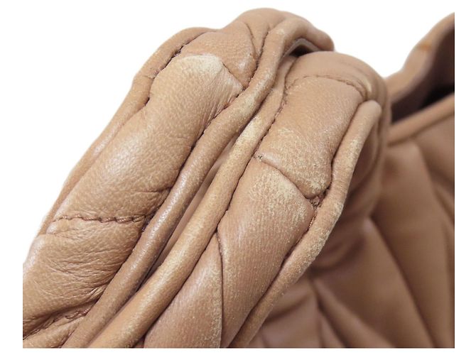 Borsa Miu Miu Matelassé 2 in 1 Marrone - vista 16