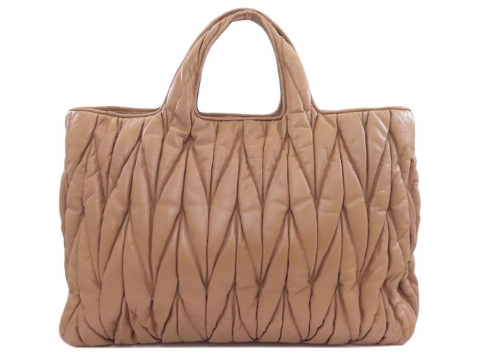 Borsa Miu Miu Matelassé 2 in 1 Marrone - vista 2