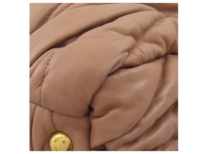 Borsa Miu Miu Matelassé 2 in 1 Marrone - vista 22