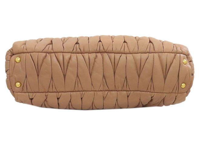 Borsa Miu Miu Matelassé 2 in 1 Marrone - vista 4