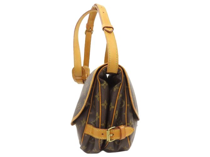 Borsa a Spalla Saumur MM M40710 di Louis Vuitton Marrone Monogramma - vista 3