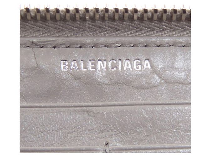 Everyday Cartera larga Balenciaga en cuero gris Castaño - vista 6