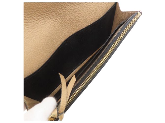 Louis Vuitton Emilie Langbörse Schwarz Beige - Ansicht 5