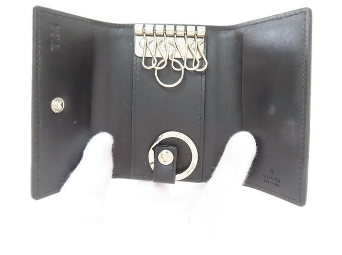 Gucci GG Prägung Leder Schlüsselcase Schwarz - Ansicht 4
