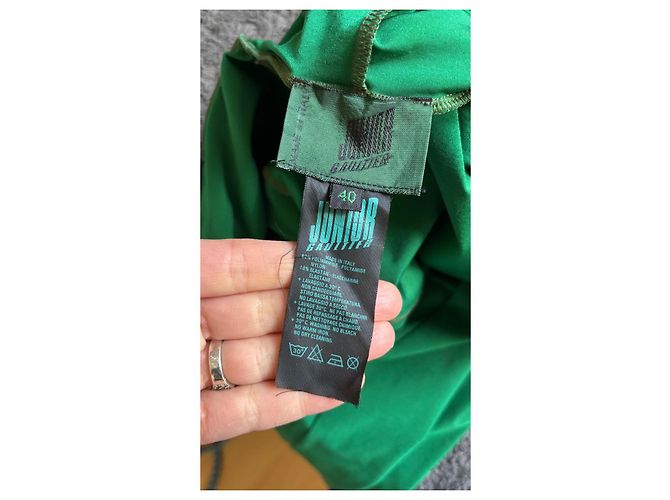 Jean Paul Gaultier Tuta verde con cappuccio e zip - vista 10
