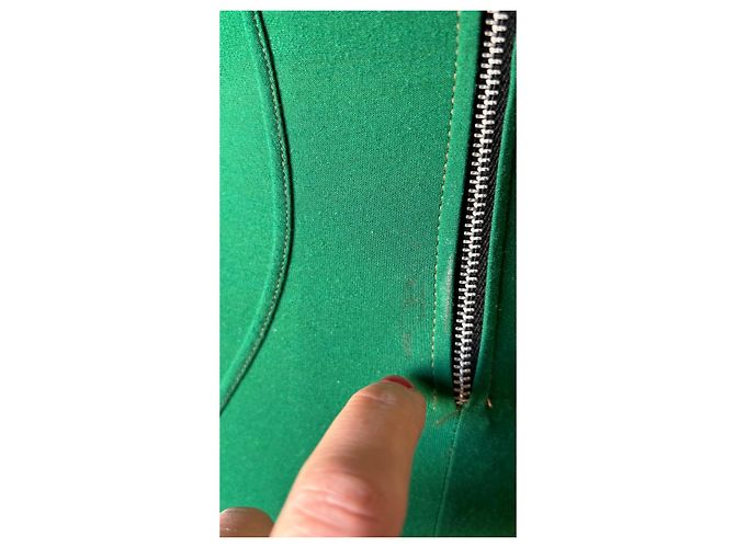 Jean Paul Gaultier Tuta verde con cappuccio e zip - vista 5