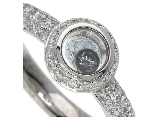 Anel Chopard Happy Diamonds em ouro branco 18K Dourado - vista 10