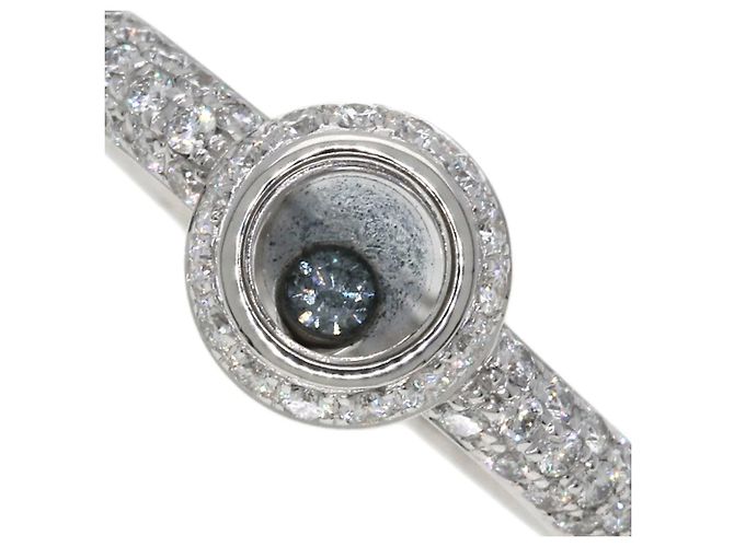 Anel Chopard Happy Diamonds em ouro branco 18K Dourado - vista 11