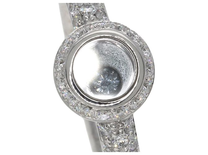 Anel Chopard Happy Diamonds em ouro branco 18K Dourado - vista 12
