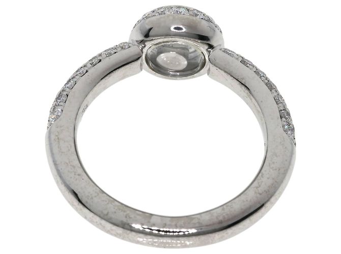 Anel Chopard Happy Diamonds em ouro branco 18K Dourado - vista 4