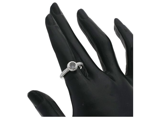 Anel Chopard Happy Diamonds em ouro branco 18K Dourado - vista 8