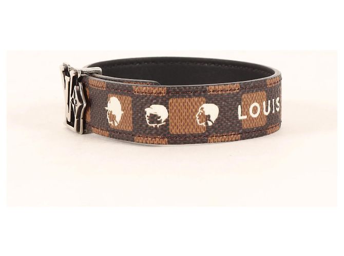 Bracciale Charm Louis Vuitton Marrone Nero Damier ebene - vista 2