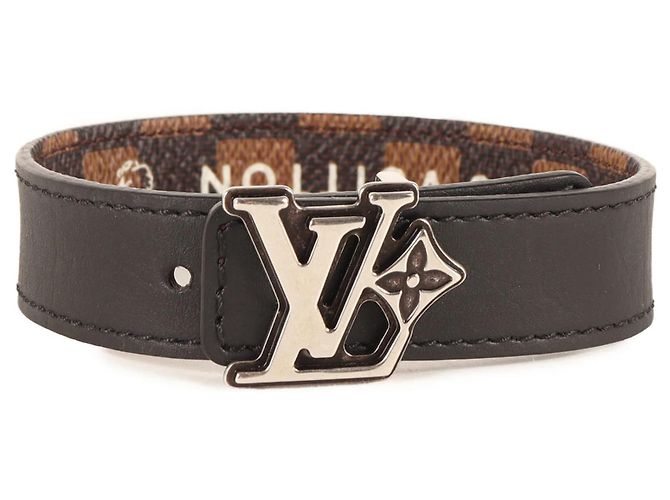 Bracciale Charm Louis Vuitton Marrone Nero Damier ebene - vista 4