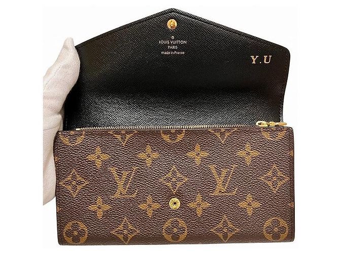 Portafoglio Lungo Monogramma Sarah di Louis Vuitton Marrone - vista 2