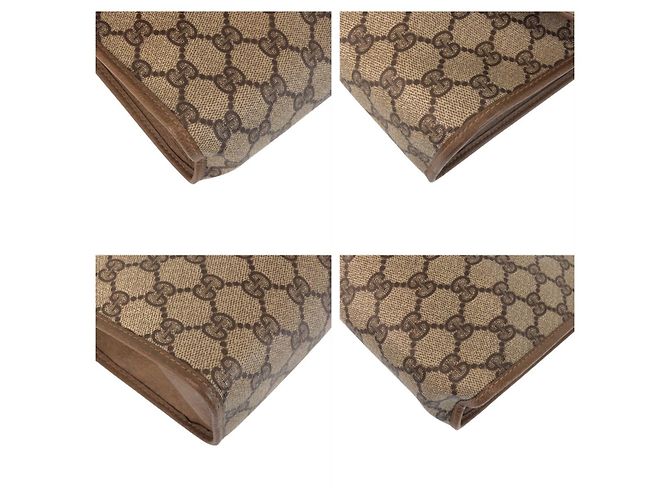 Pochette Vintage Beige Marron Gucci - vue 3
